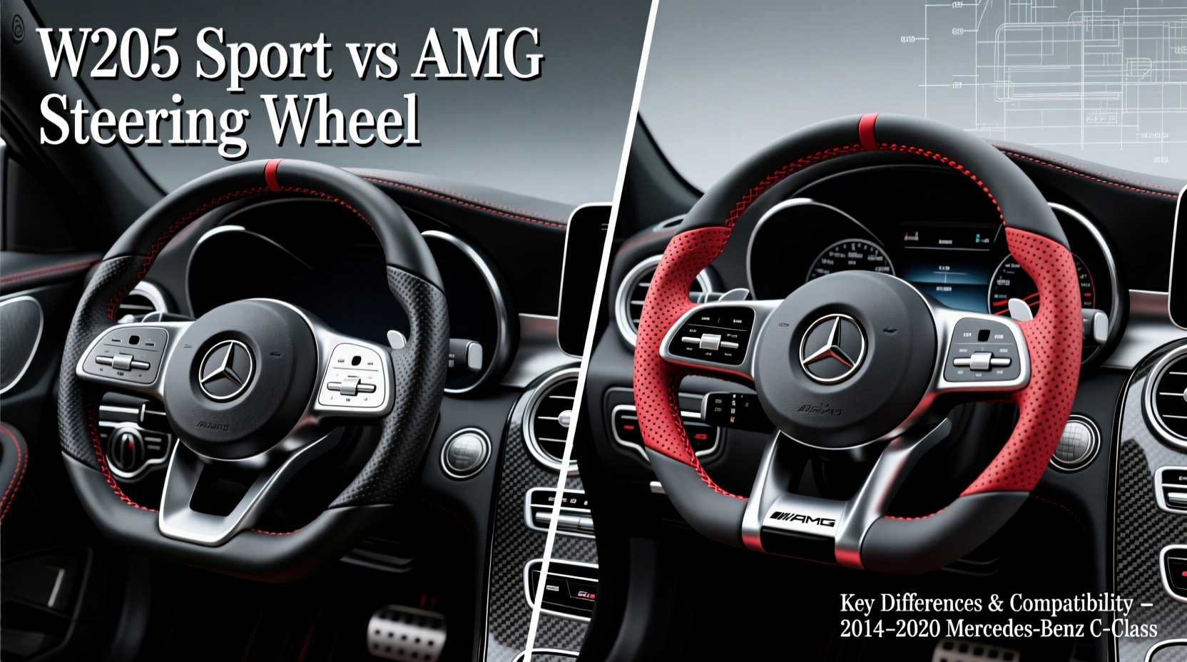 w205 sport vs amg steering