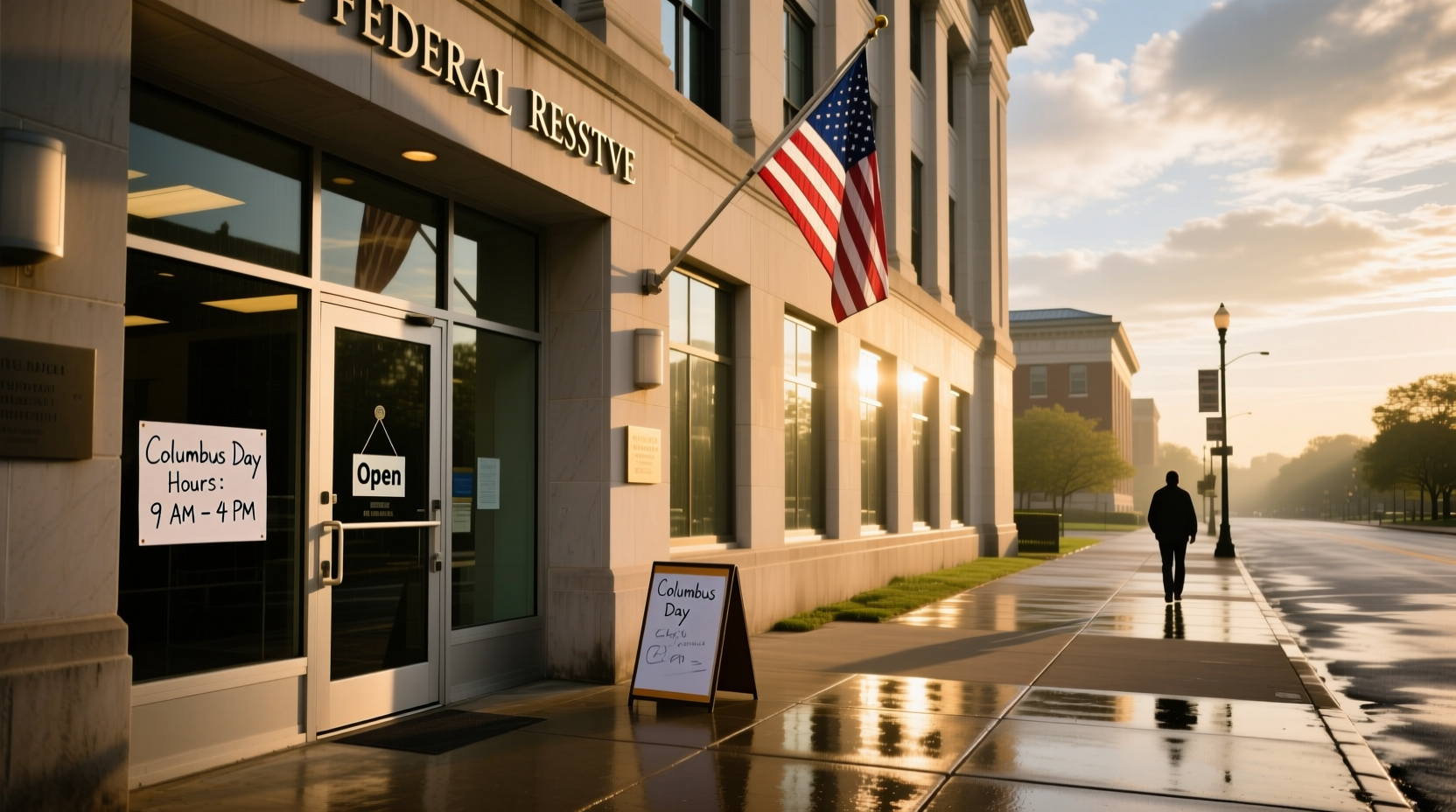 is the federal reserve open on columbus day