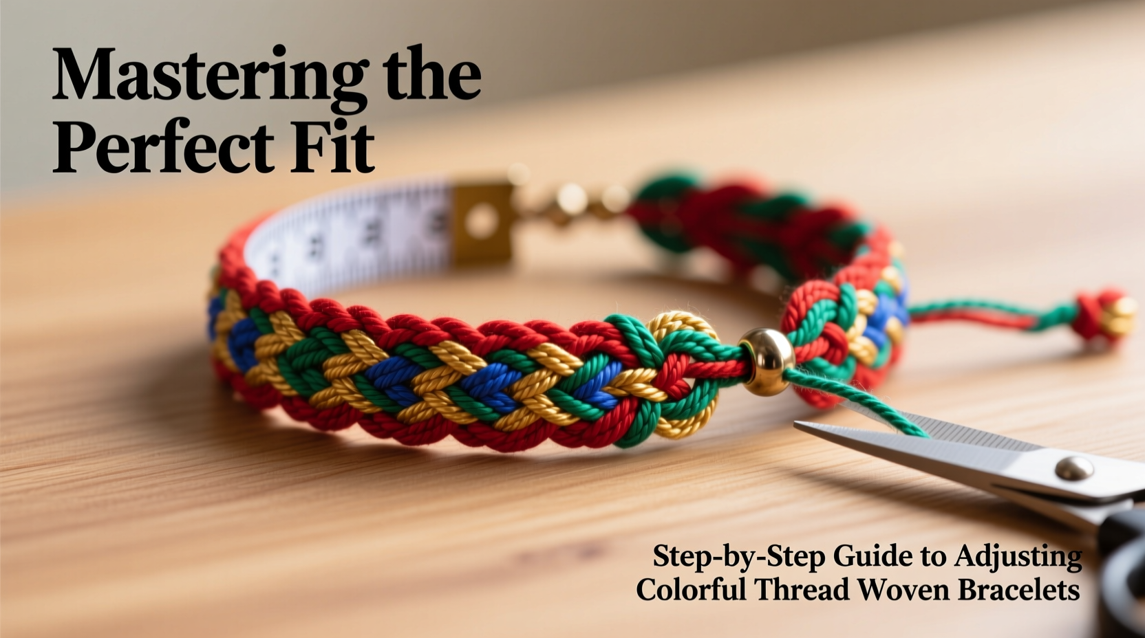 mastering the perfect fit a step by step guide to adjusting colorful thread woven bracelets