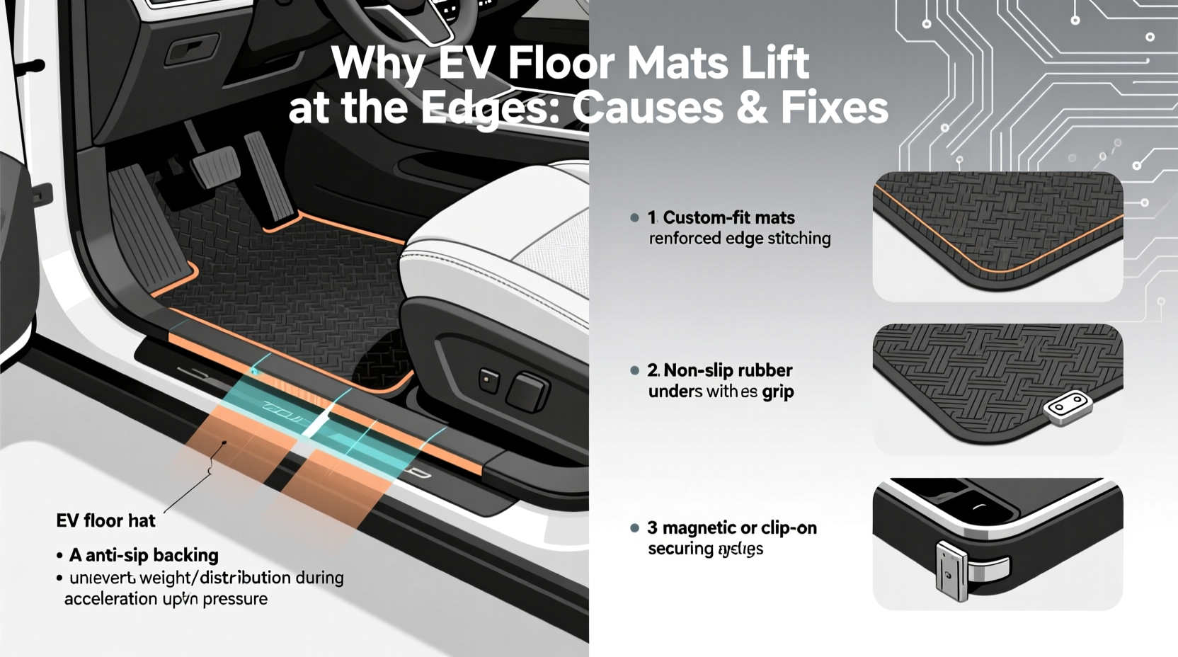 Why EV Floor Mats Lift at the Edges: Causes & Fixes