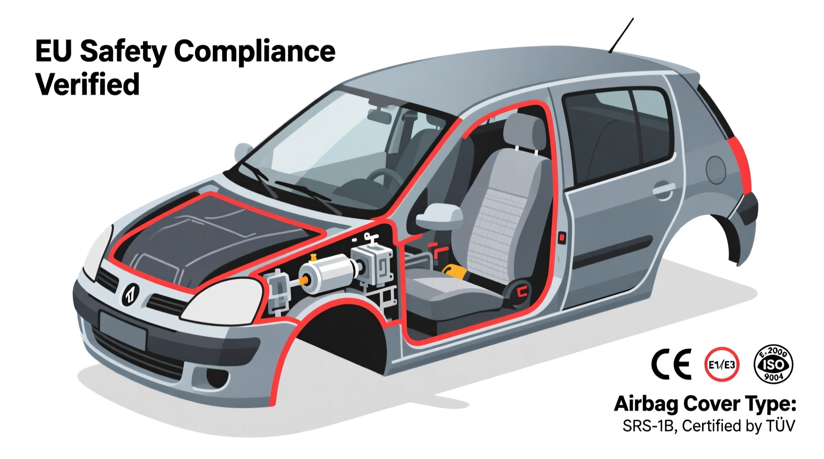 clio 2 airbag cover legal safety eu