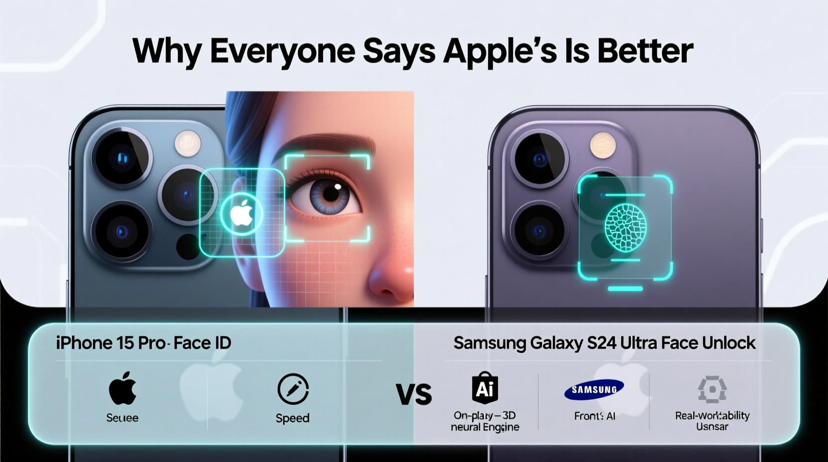 iphone face id vs samsung face unlock why does everyone say apples is better 2