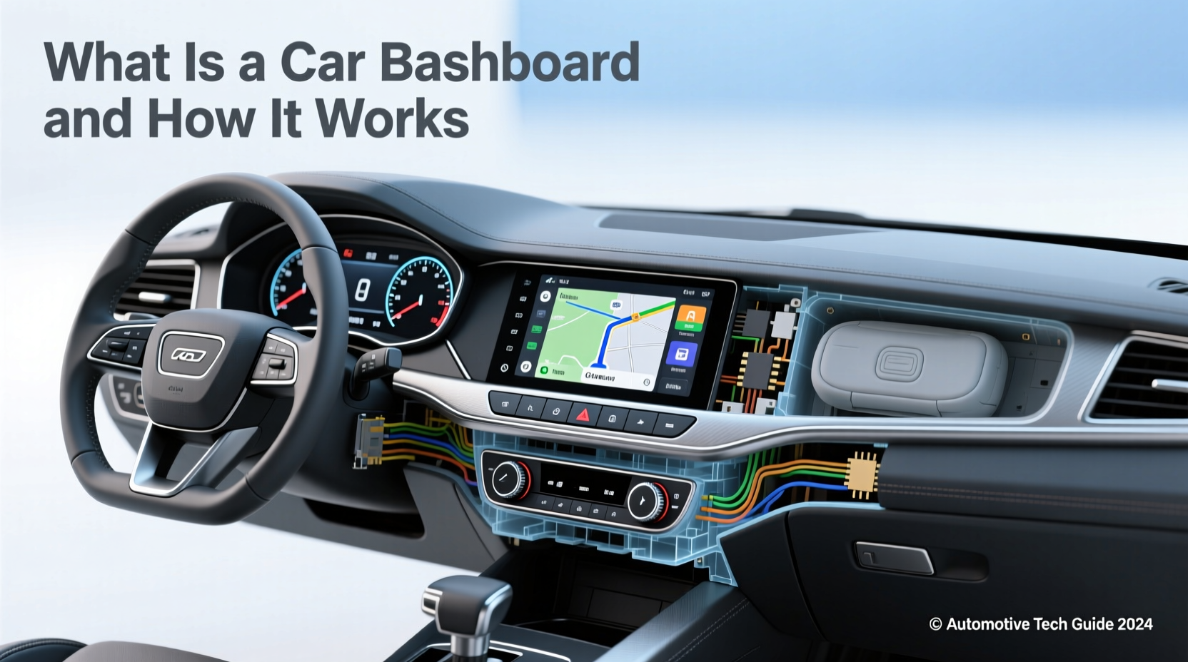 a car dashboard