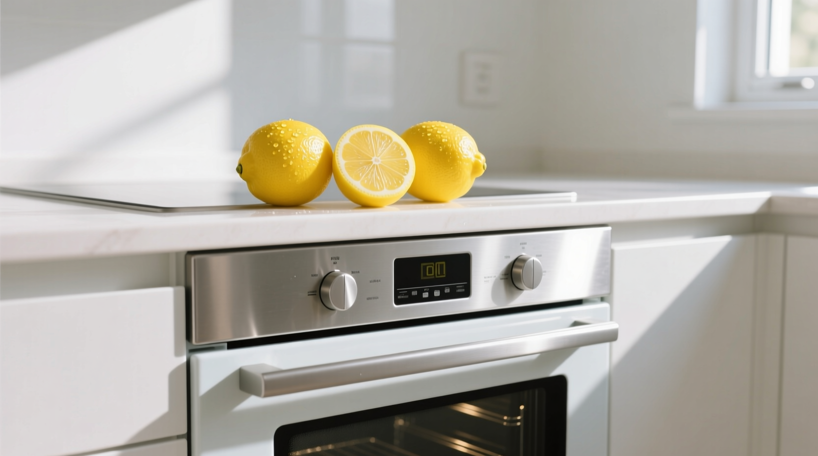 clean oven with lemons