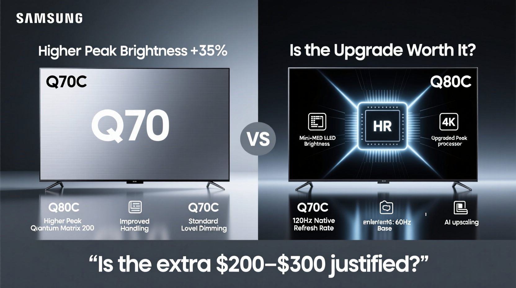 samsung q80c vs q70c is the upgrade worth the extra cash