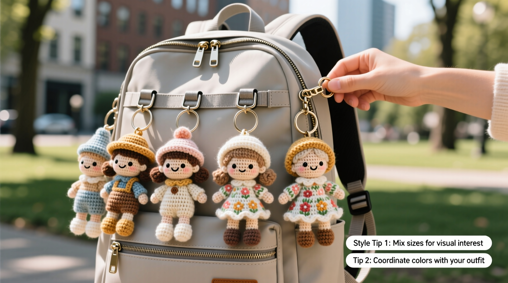 ultimate guide to styling and displaying knitted doll bag keychains on your backpack