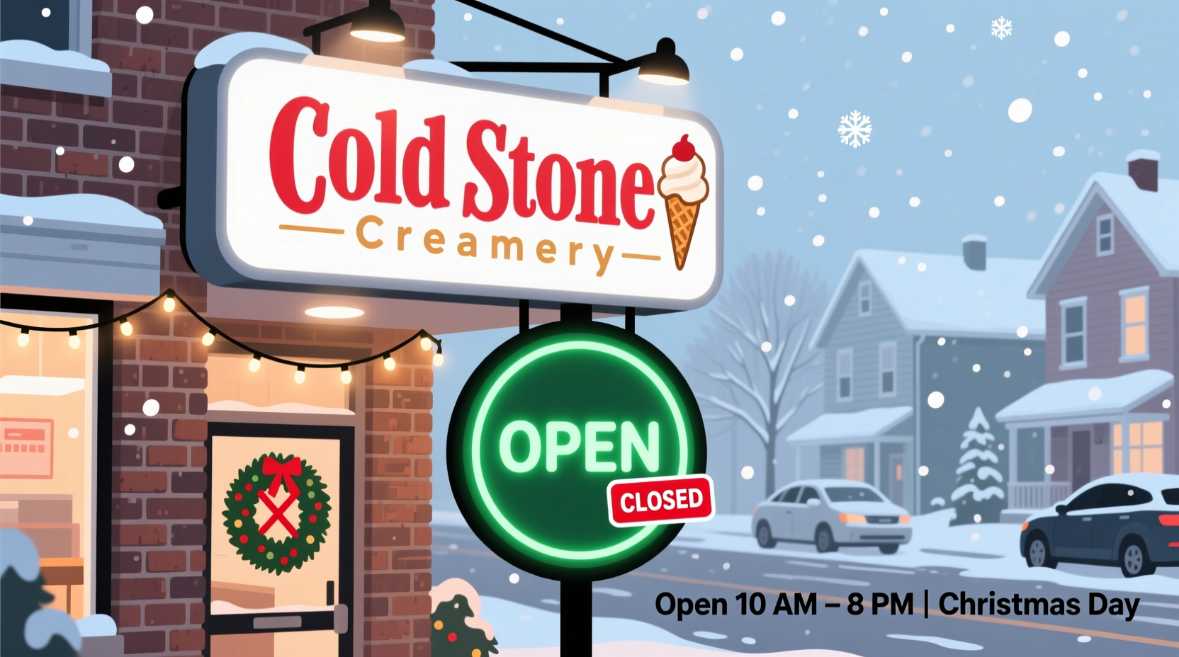 is coldstone open on christmas