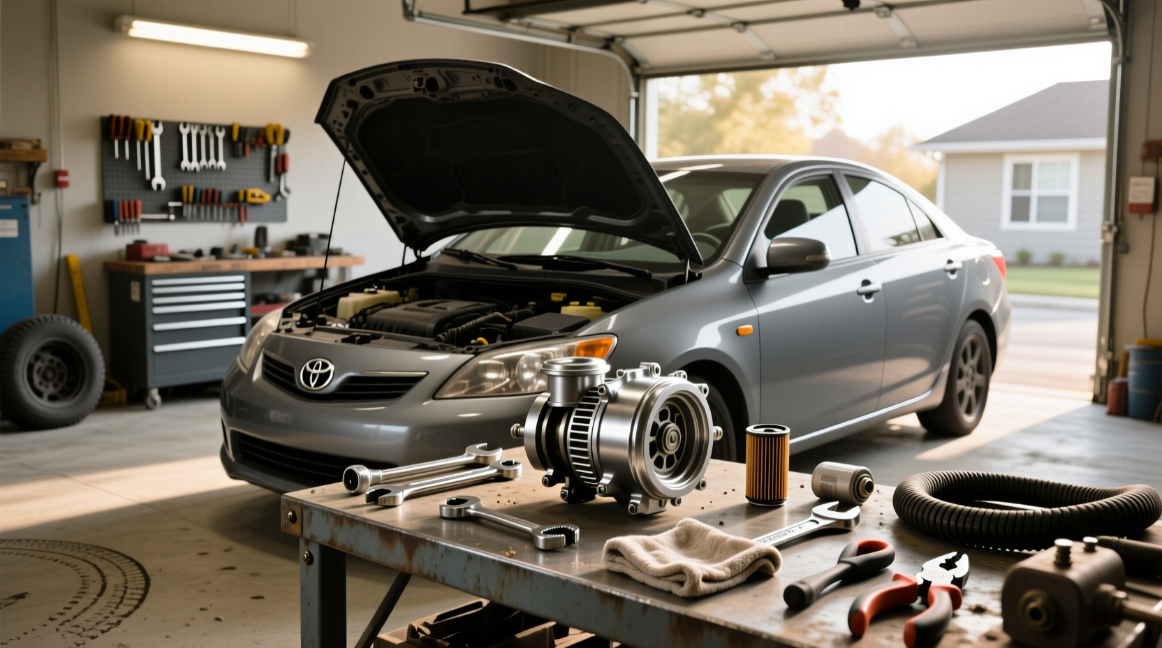 2007 toyota corolla water pump guide