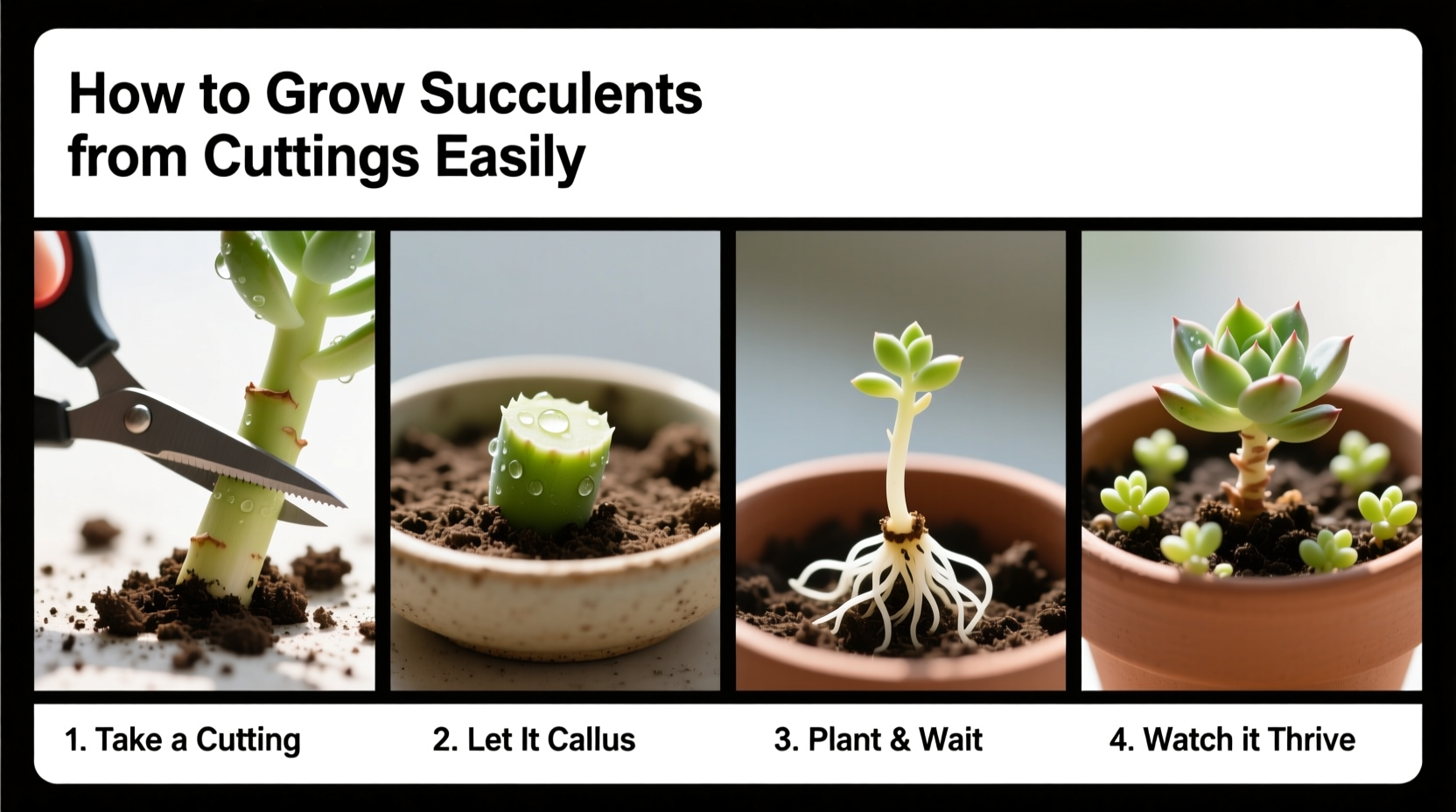 How to Grow Succulents from Cuttings Easily