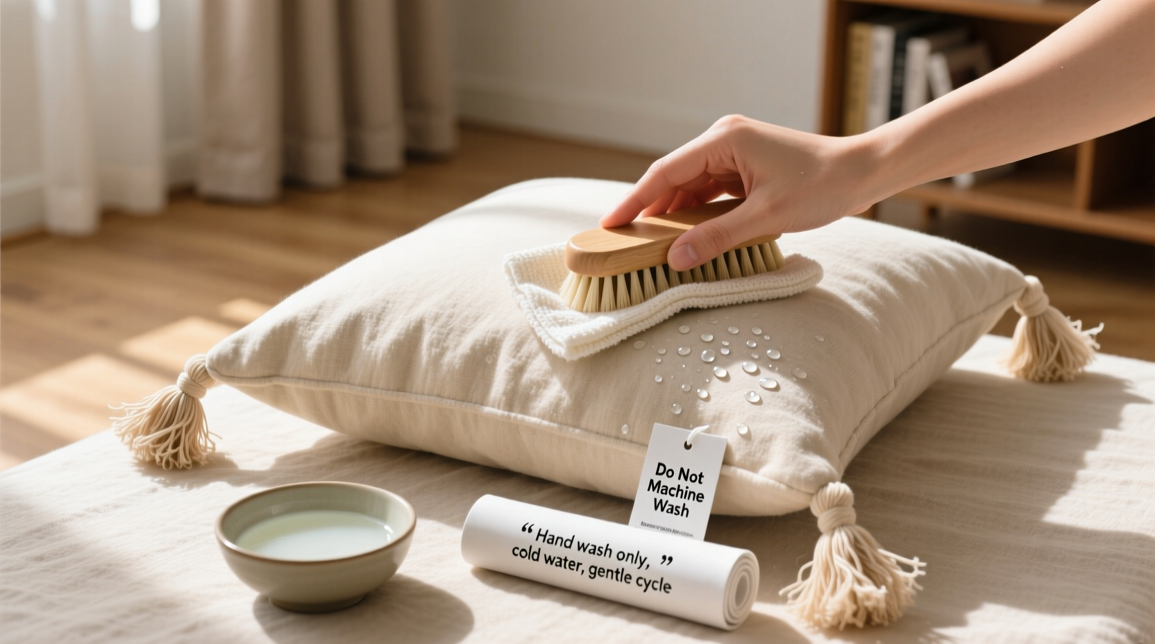 expert tips for safely cleaning plush tassel cushion covers without damage