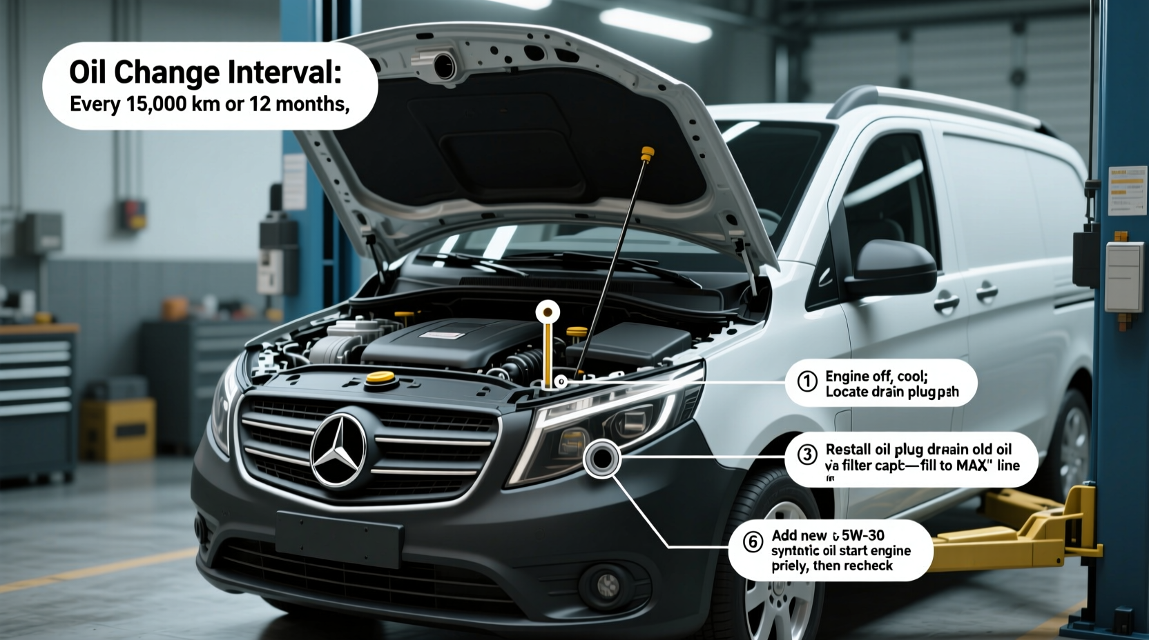 vito 2018 oil change