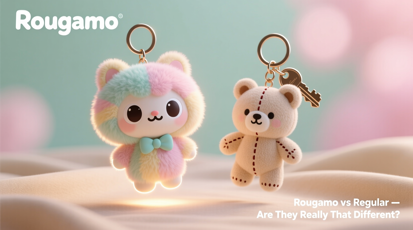 rougamo plush keychains vs regular stuffed animal keychains are they really that different and cuter