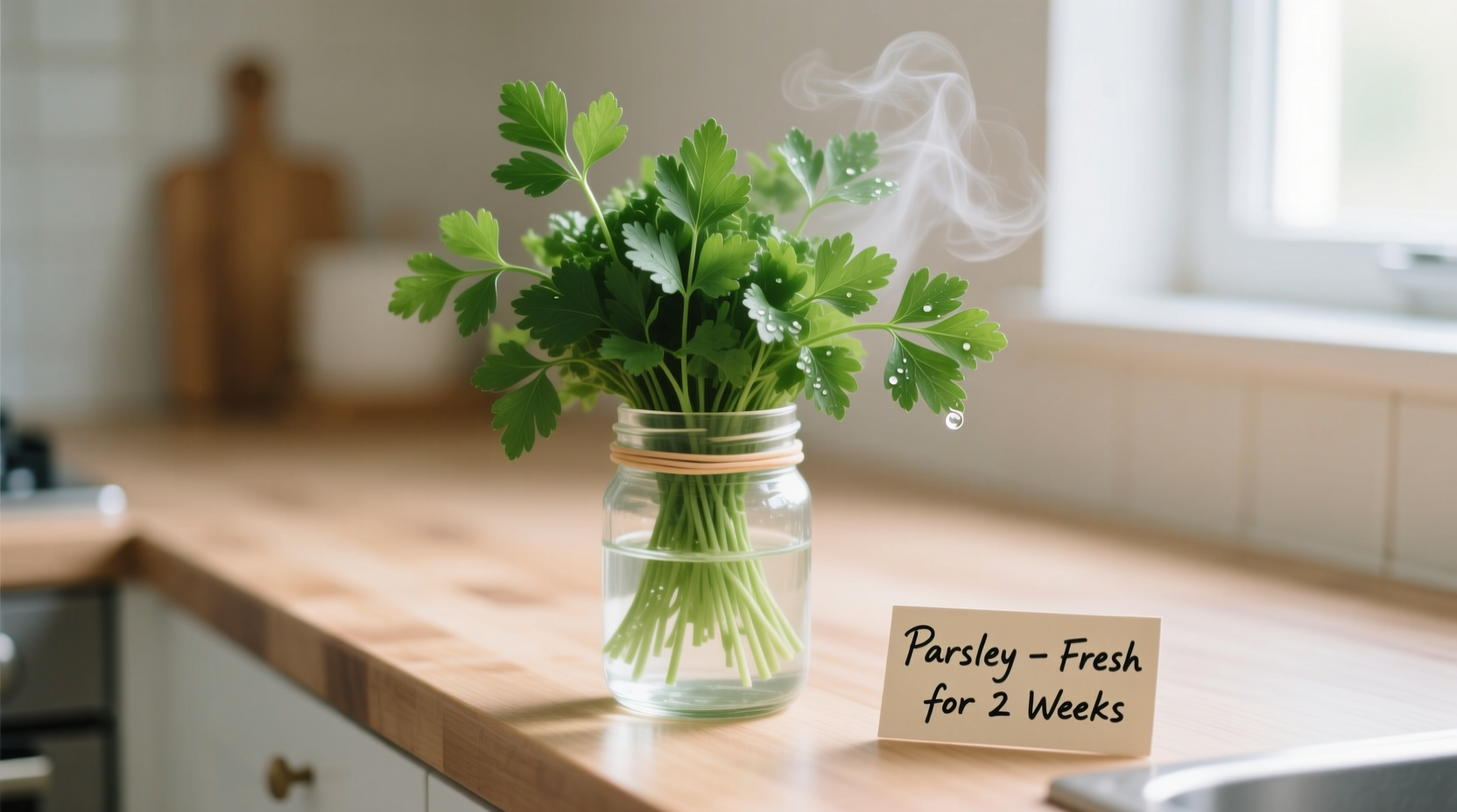 how to keep cut parsley fresh
