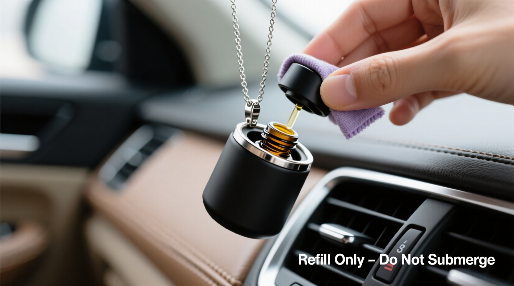 step by step guide to refilling your car aroma diffuser pendant safely and effectively