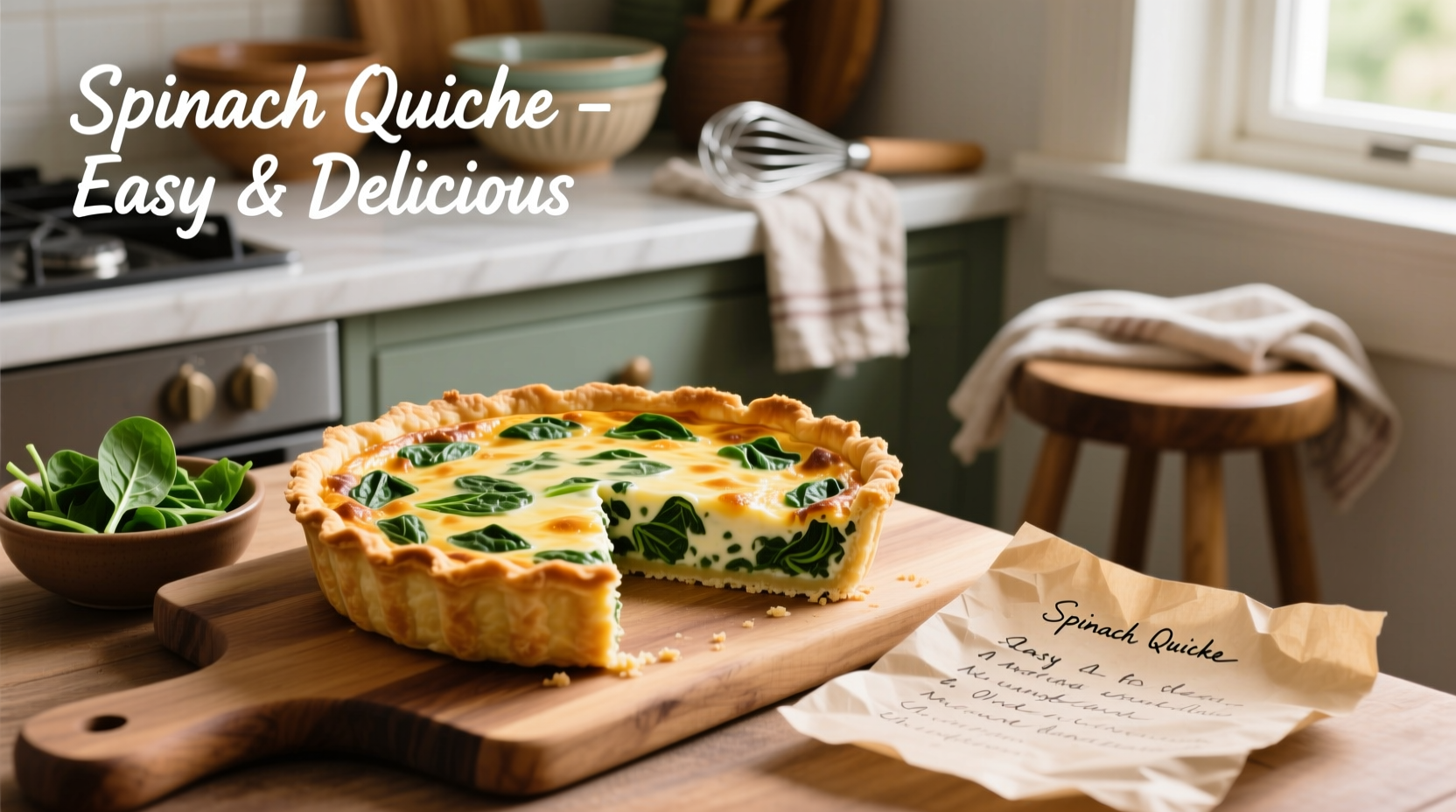 Easy Spinach Quiche Recipe: Ready in 45 Minutes