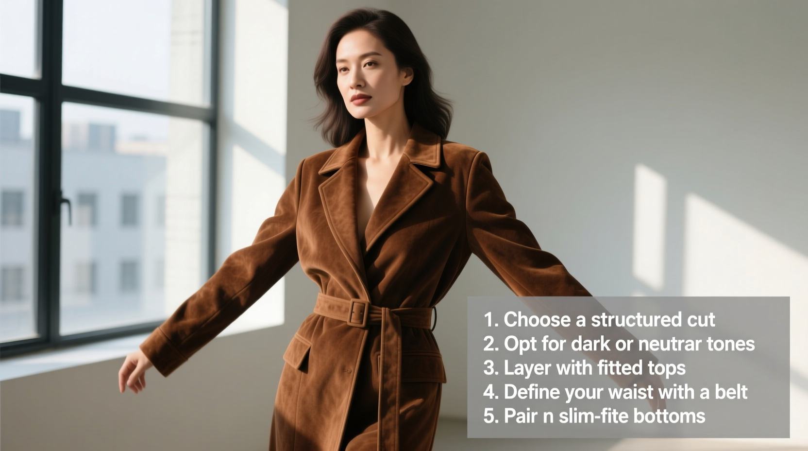 5 expert tips to make your suede jacket look slimming and flattering