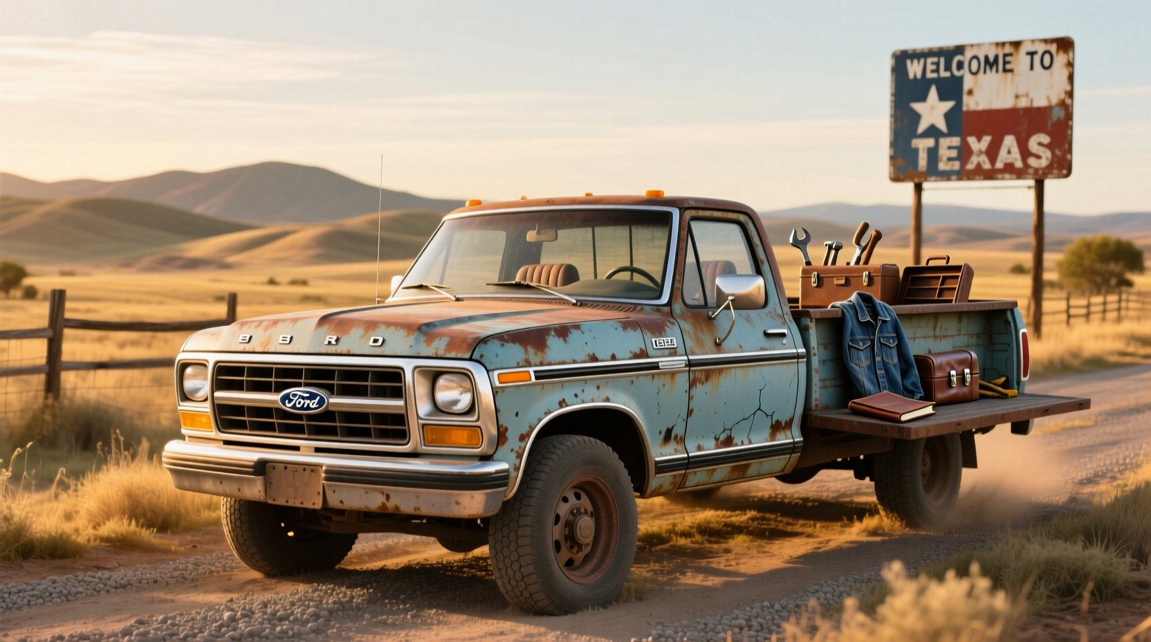 1980 Ford pickup truck parked outdoors showing front grille and wheel design