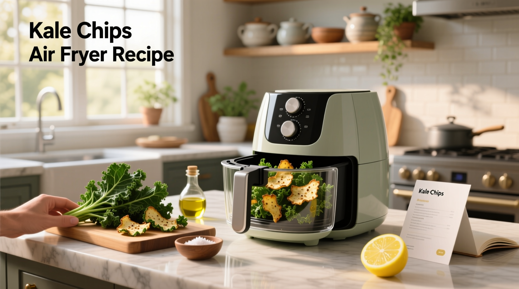 air fryer kale chips recipe