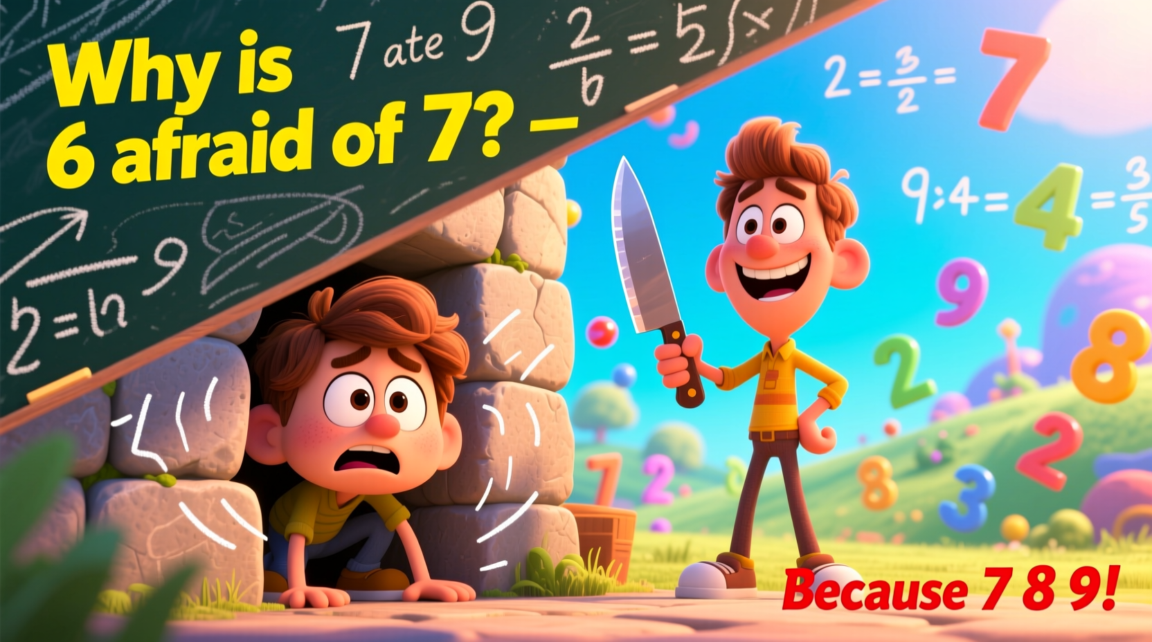 why is 6 afraid of 7 the funny riddle explained