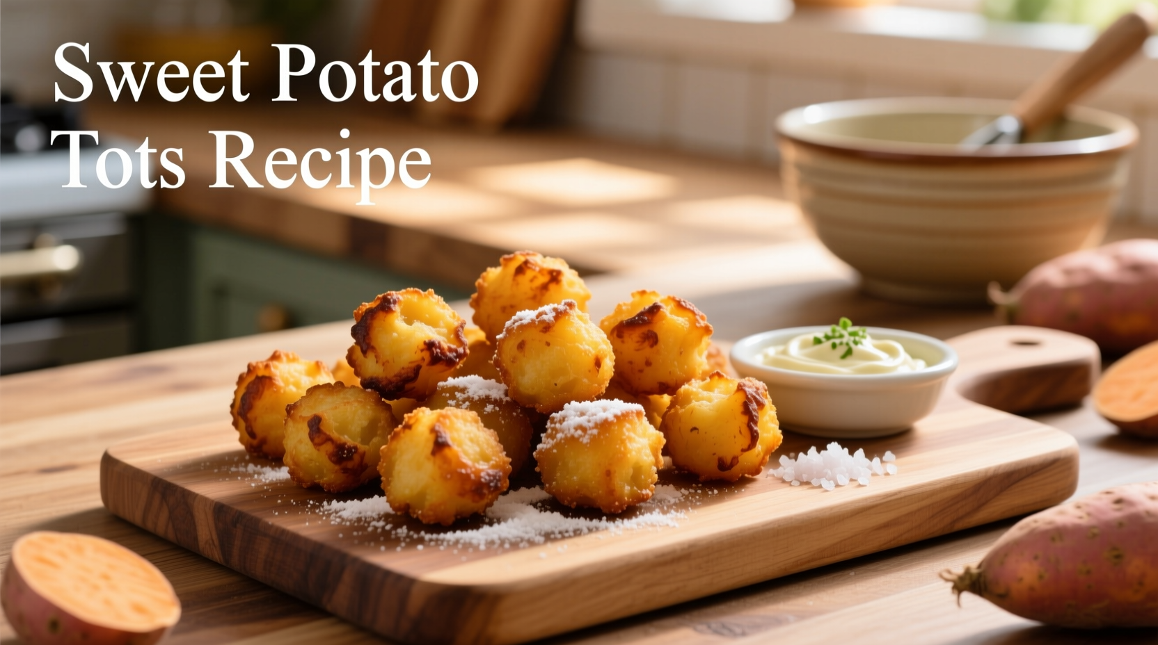 Crispy Baked Sweet Potato Tots Recipe - 6 Simple Ingredients