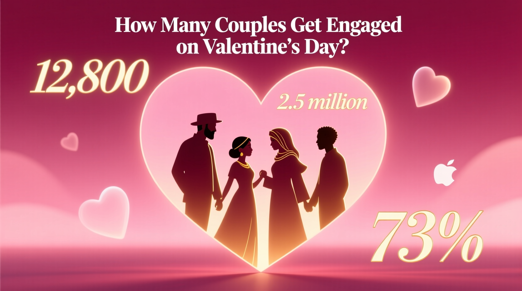 how many couples get engaged on valentines day