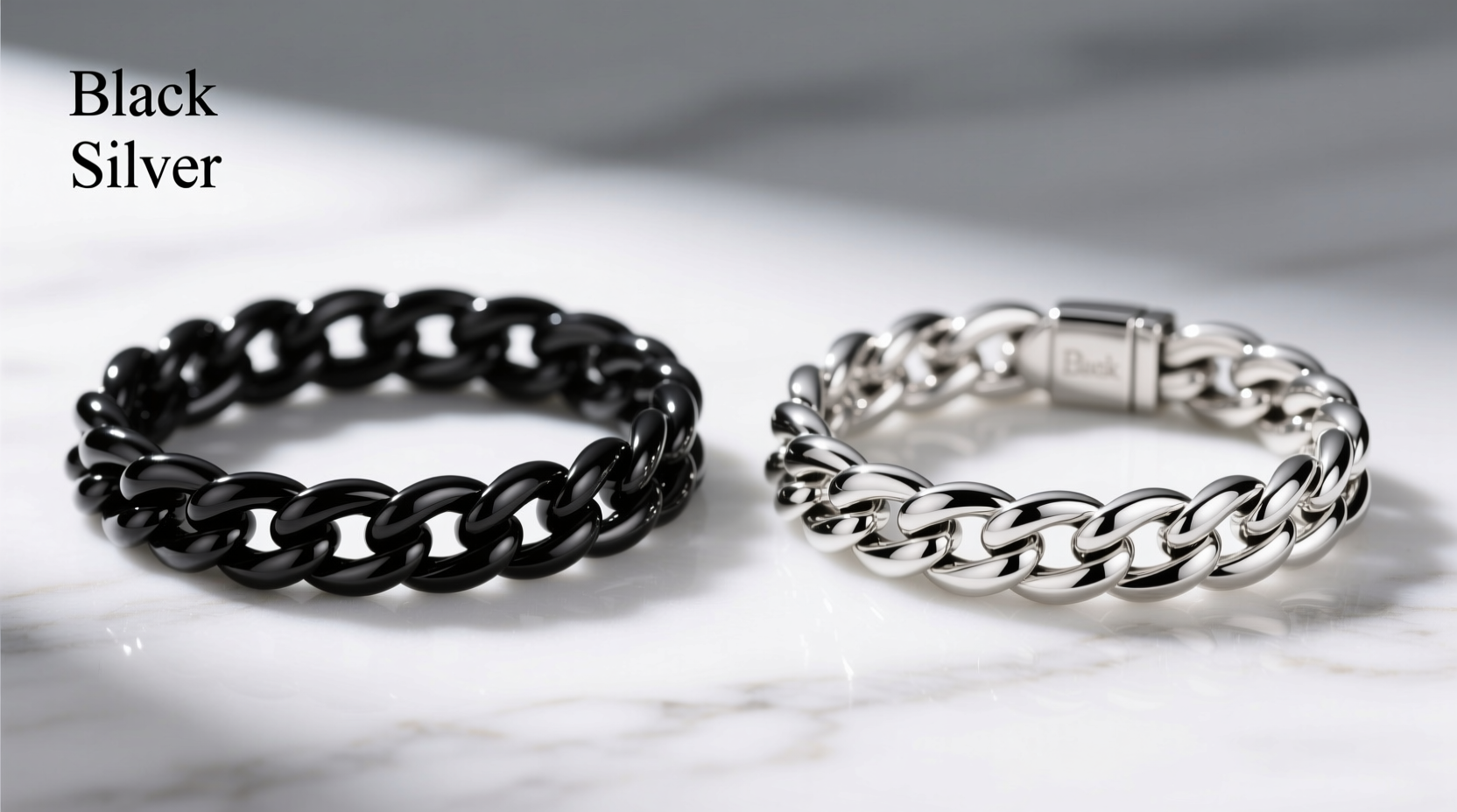 black cuban link vs silver does the color actually matter for a bracelet