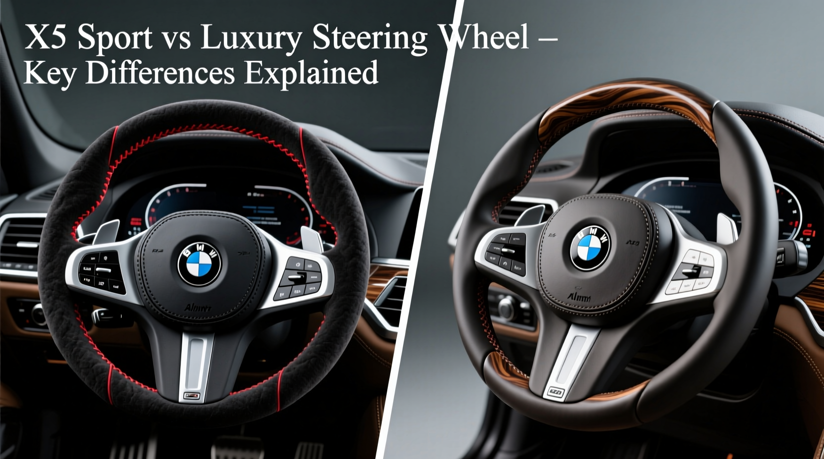 x5 sport vs luxury steering wheel