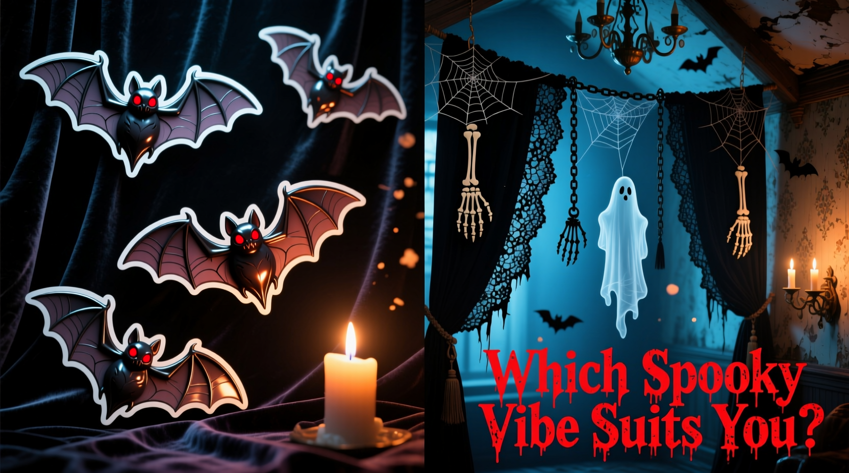 3d bat stickers vs halloween hangings which spooky vibe is right for you