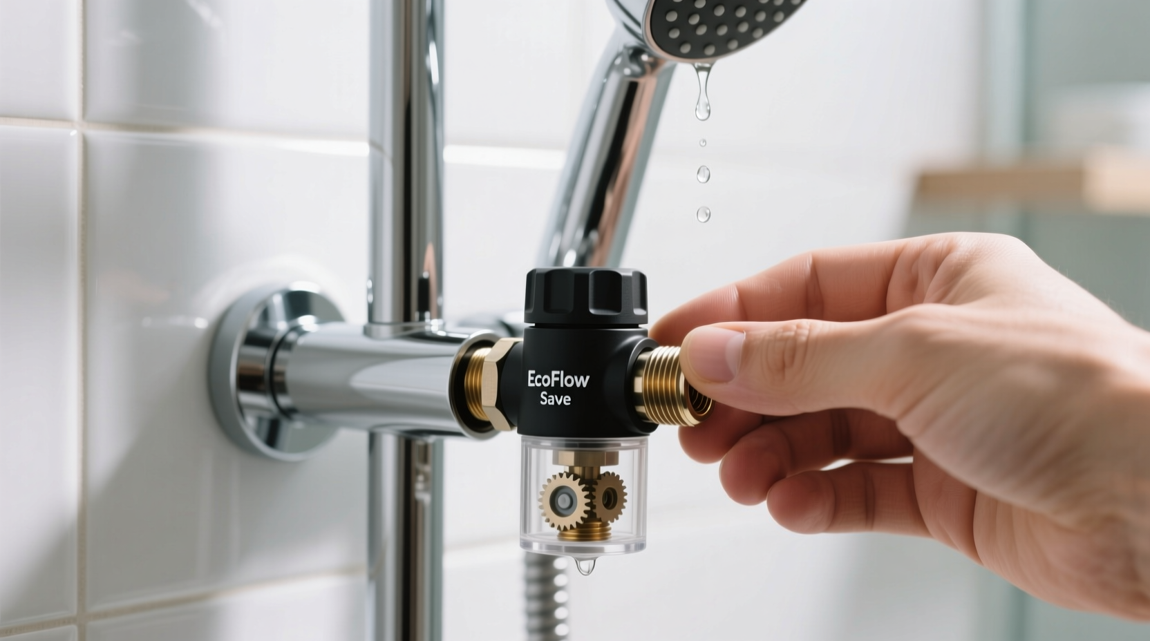 install a water saving shower shutoff valve