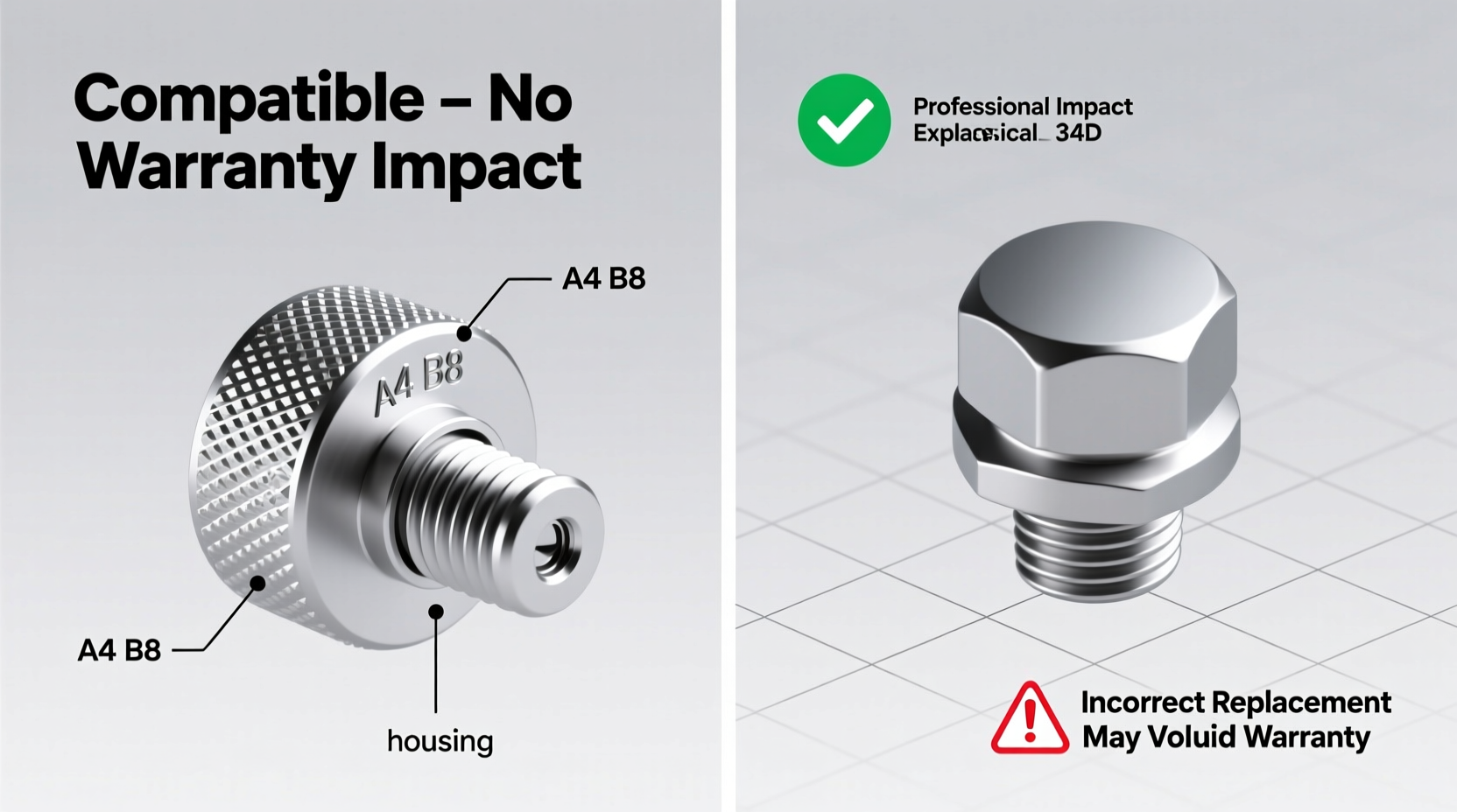 a4 b8 knob warranty impact