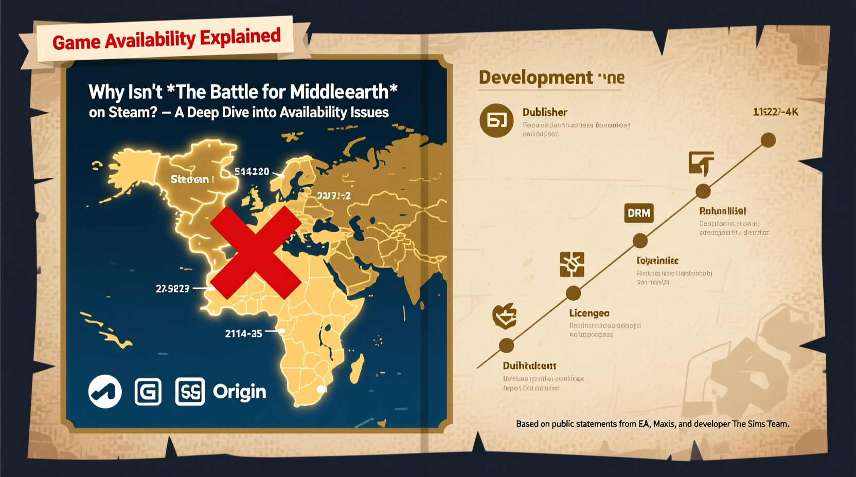 why isnt battle for middle earth on steam availability issues
