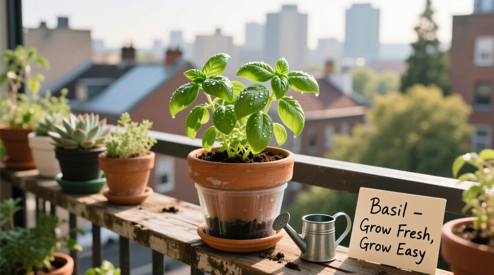 how to grow a basil plant in a pot