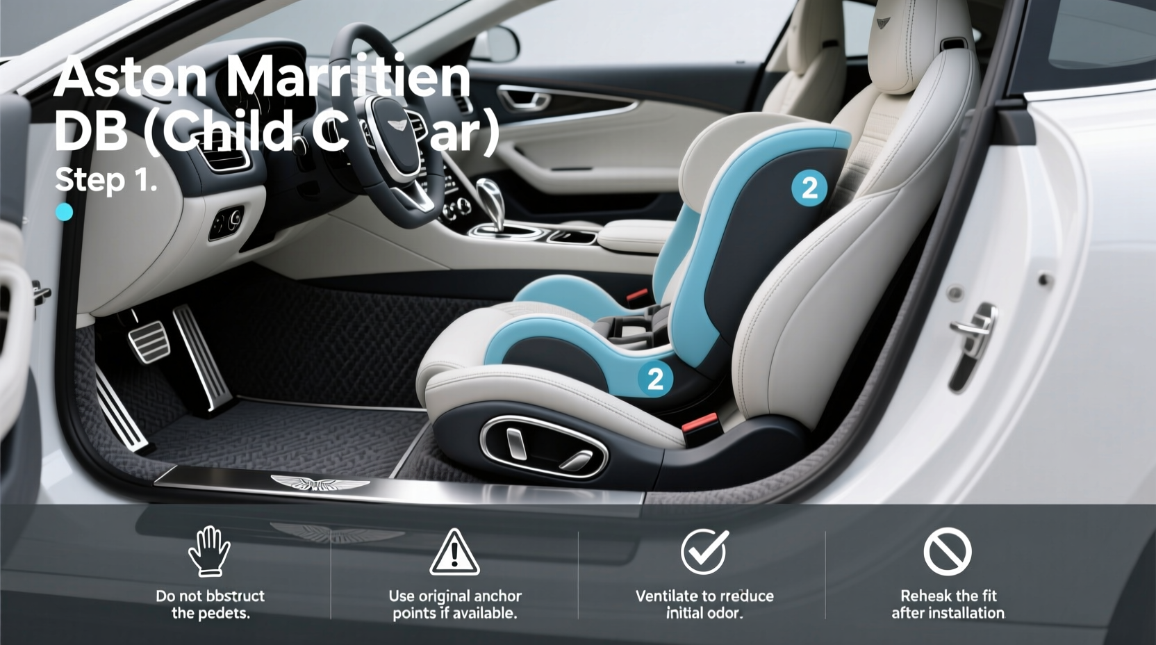 aston martin db9 child car seat