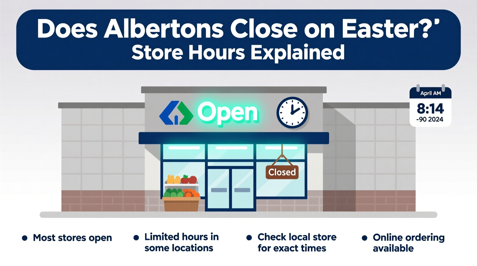 does albertsons close on easter