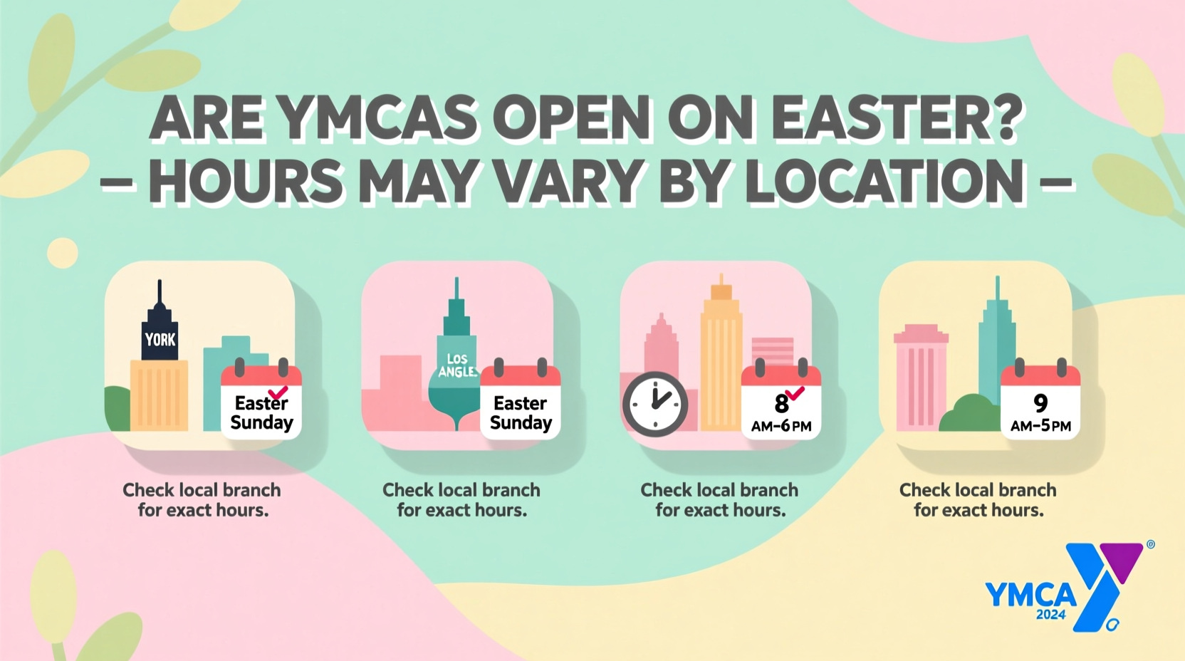are ymcas open on easter