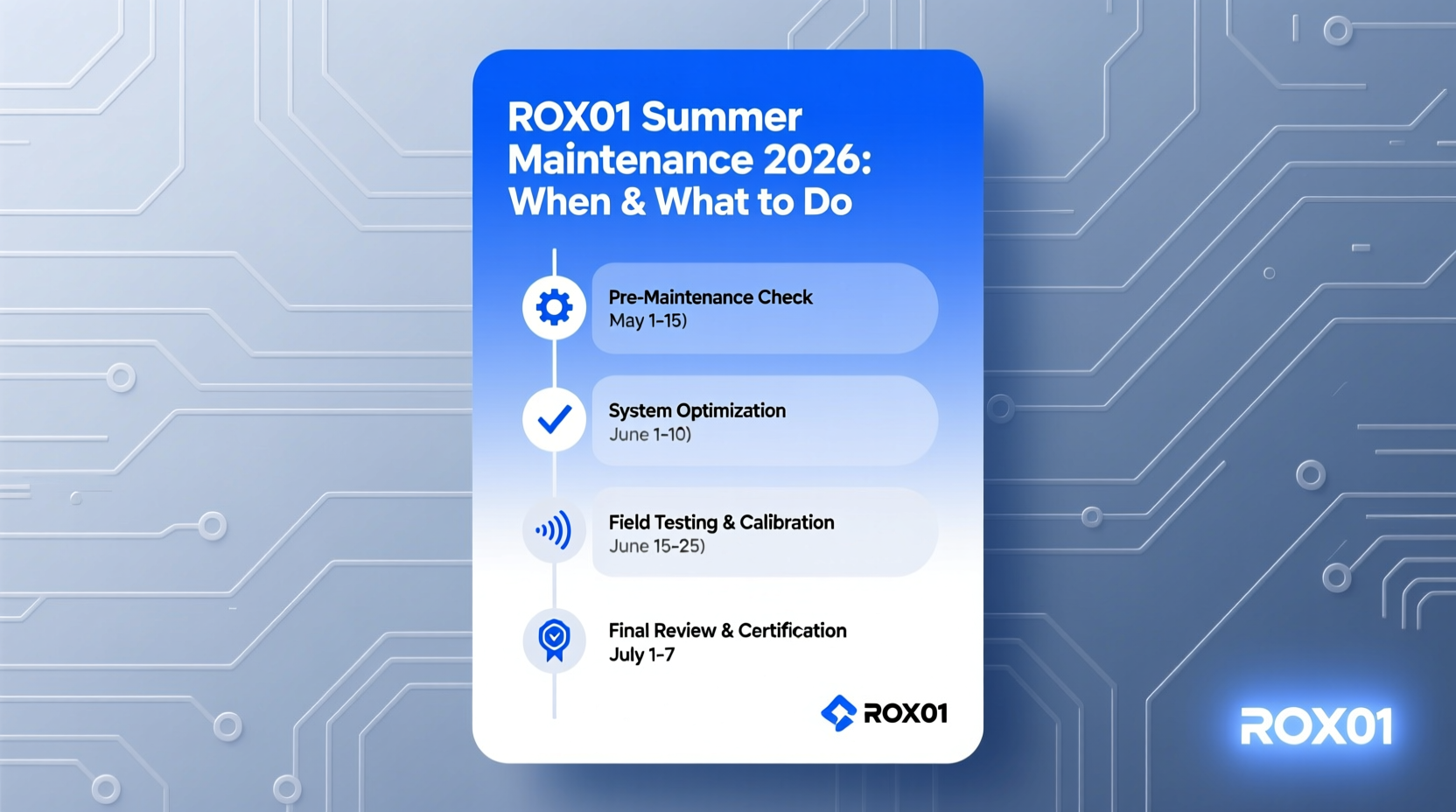 rox01 summer maintenance 2026