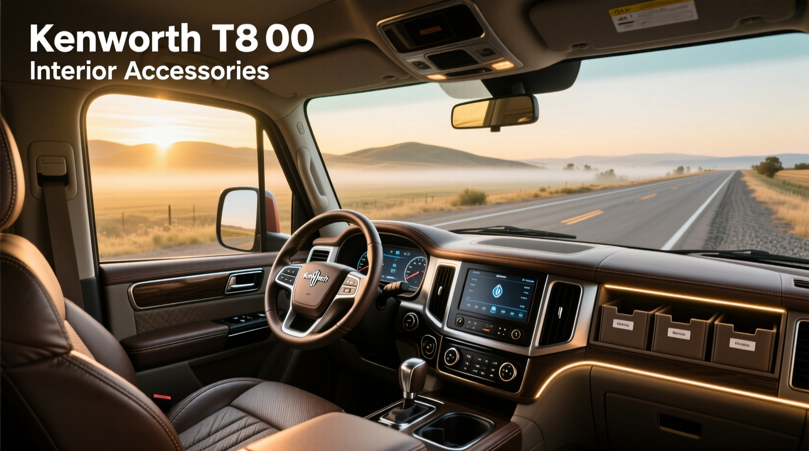 What Kenworth T800 interior accessories improve comfort and function?