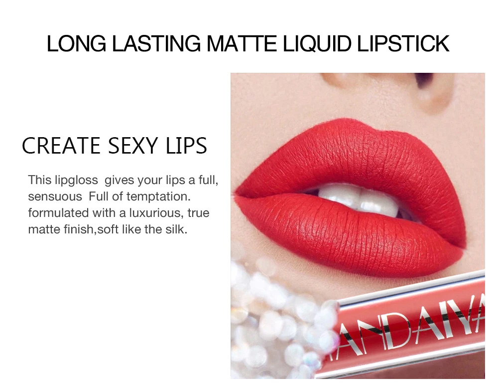 OEM 6 pcs/set Cosmetics Makeup Waterproof Long Lasting Girl Liquid Lipstick Matte Lip Gloss Set
