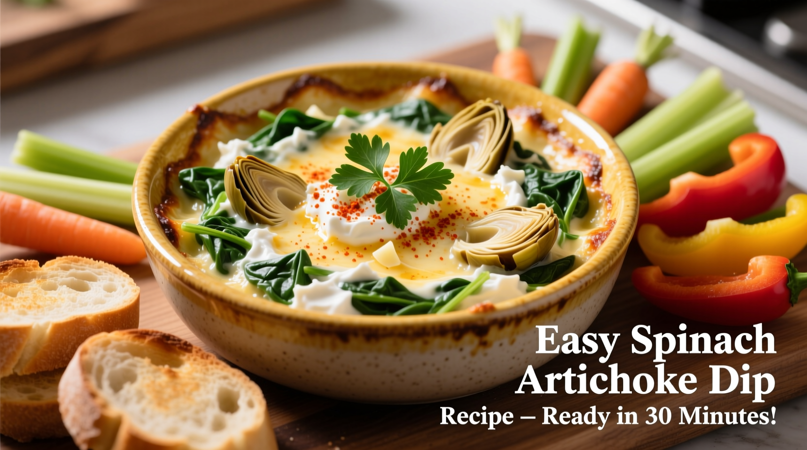 Easy Spinach Artichoke Dip Recipe in 20 Minutes