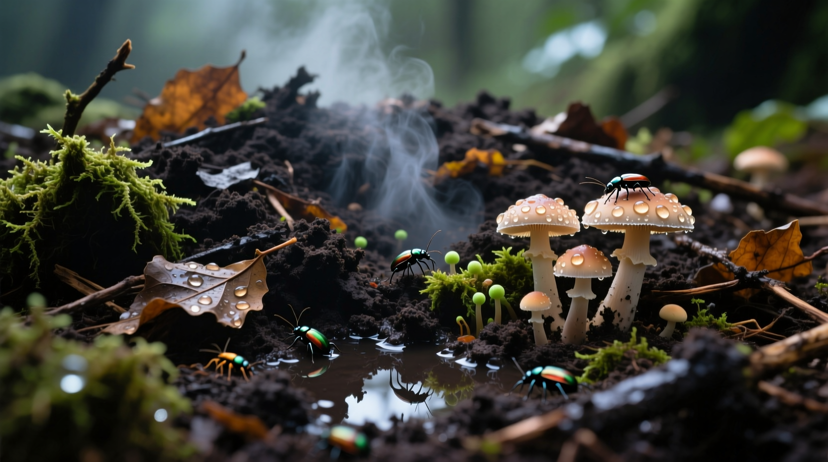 wet compost heap