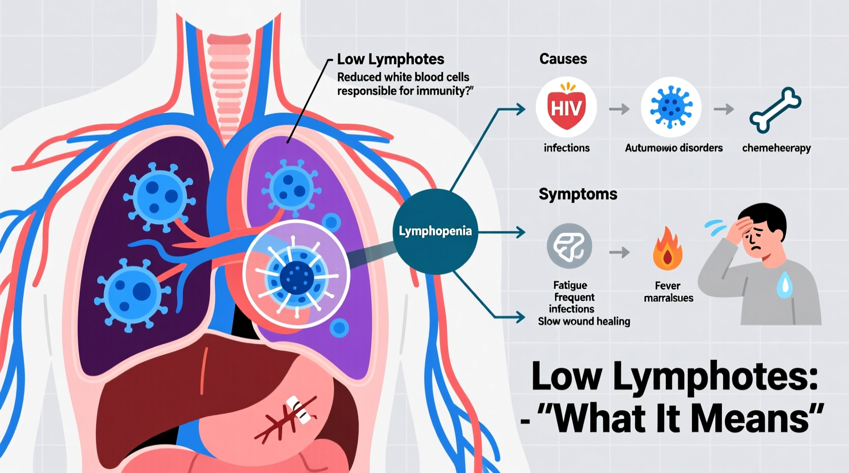 low lymphocytes understanding causes symptoms what it means