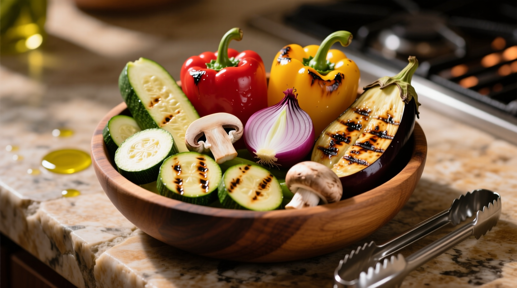 grill vegetables before pickling or marinating them