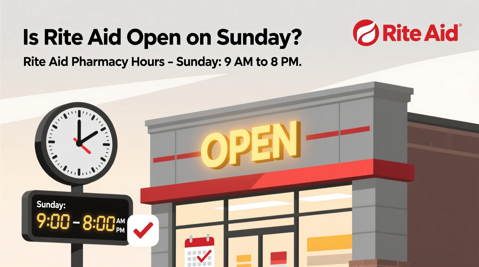 is the rite aid pharmacy open on sunday