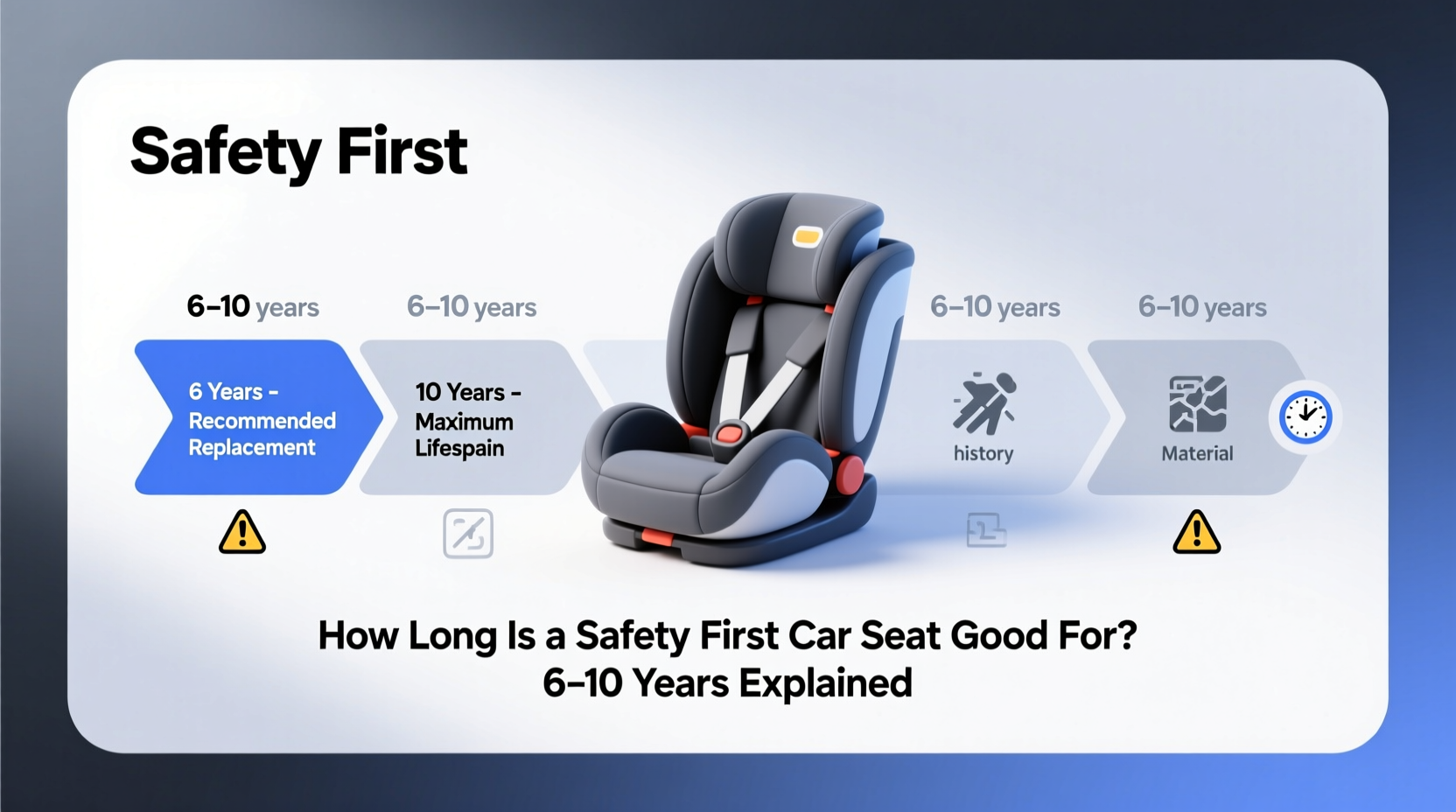 how long is a safety first car seat good for