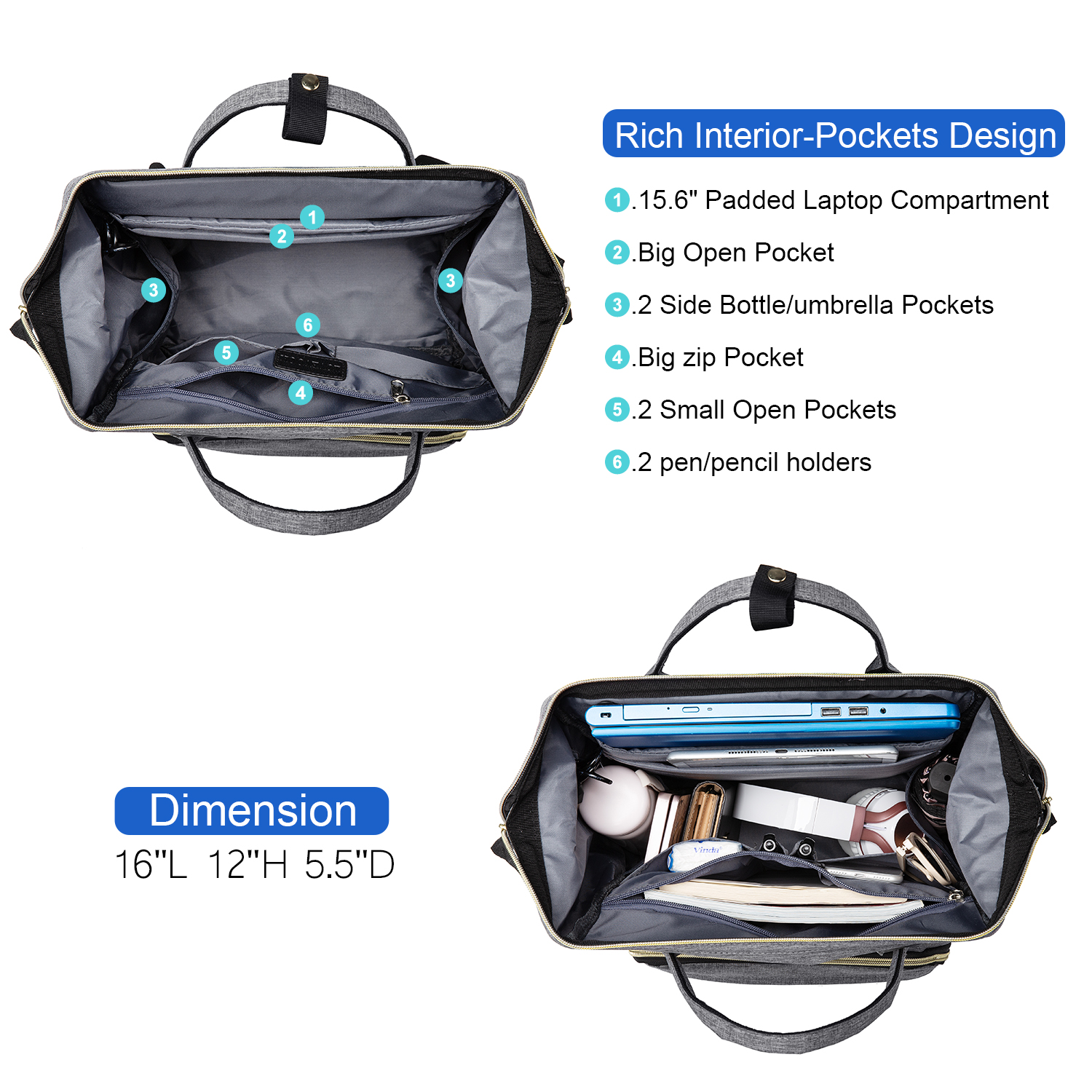 Custom computer backpack for women