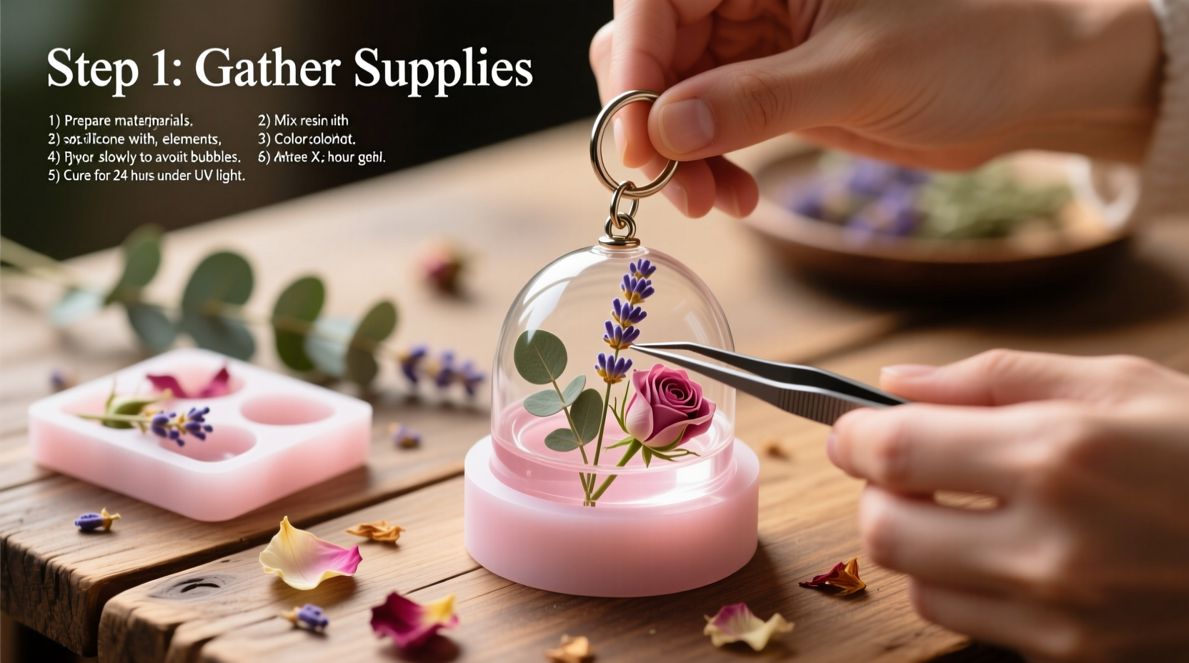 step by step guide to crafting a beautiful diy flower pendant keychain at home