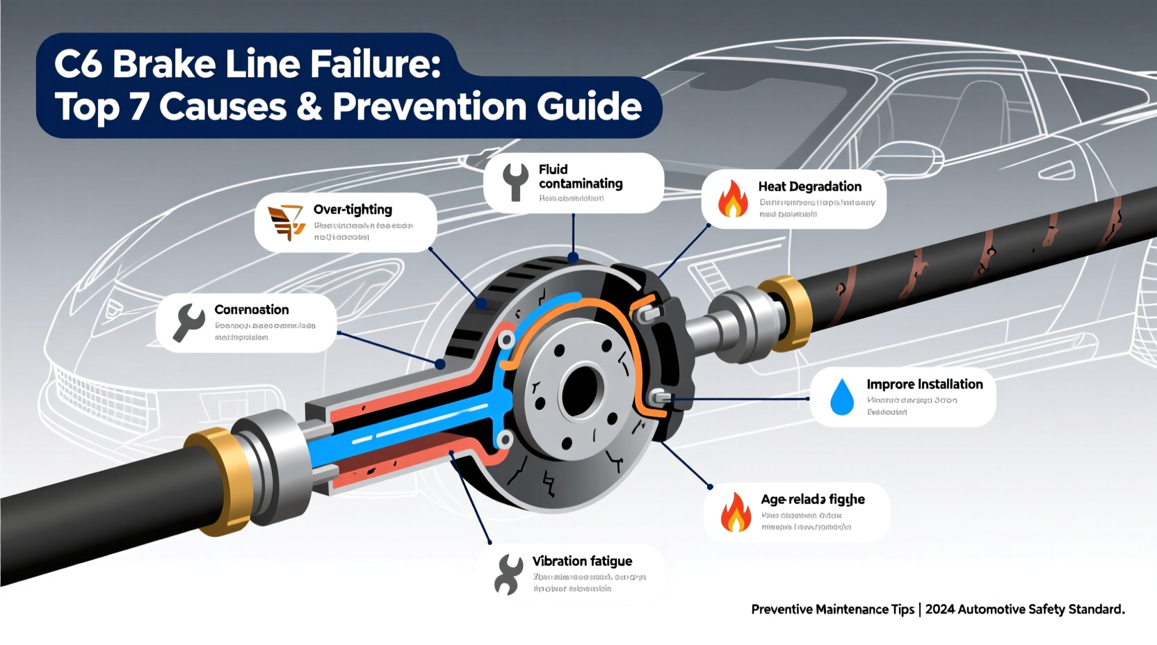c6 brake line failure reason