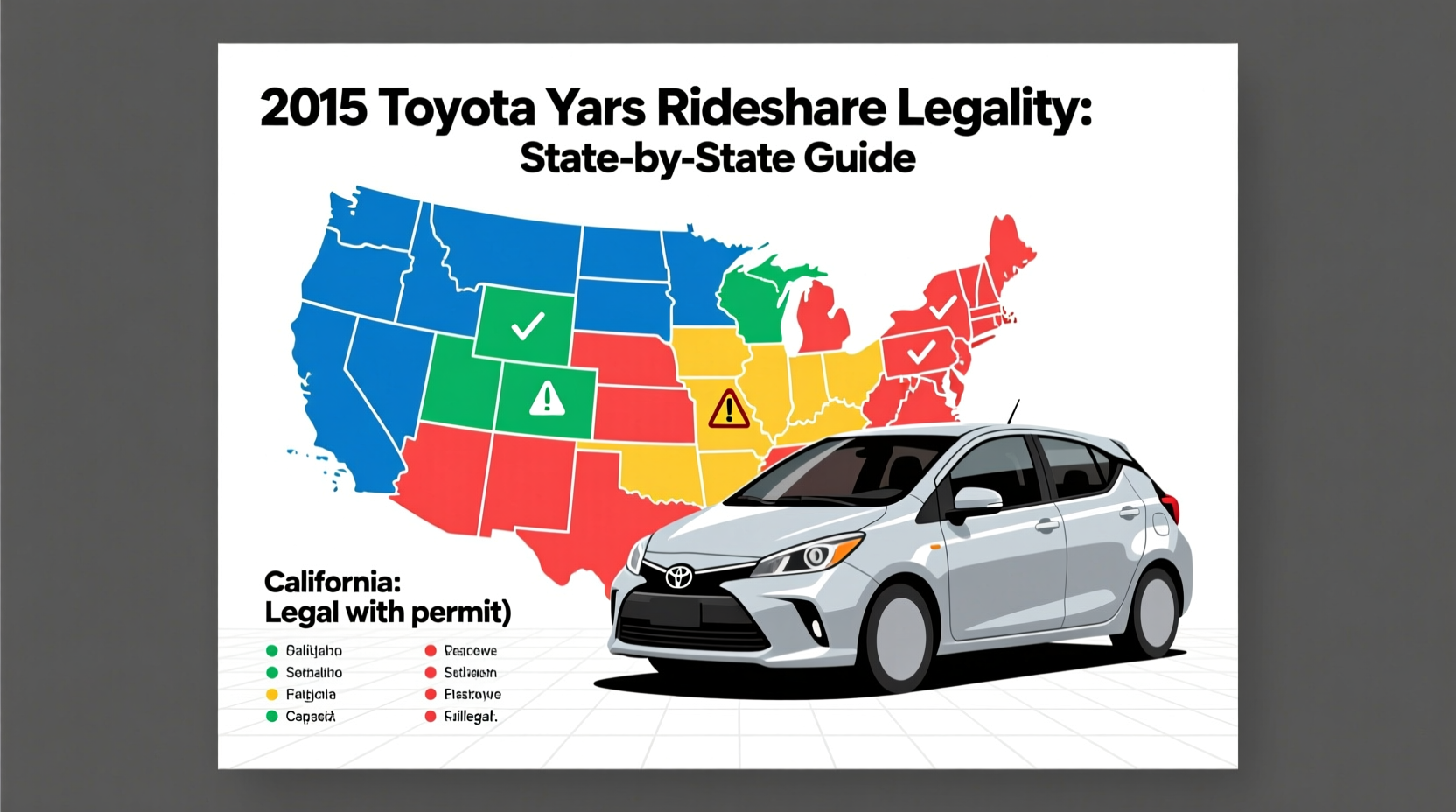 2015 Toyota Yaris Rideshare Legality: State-by-State Guide