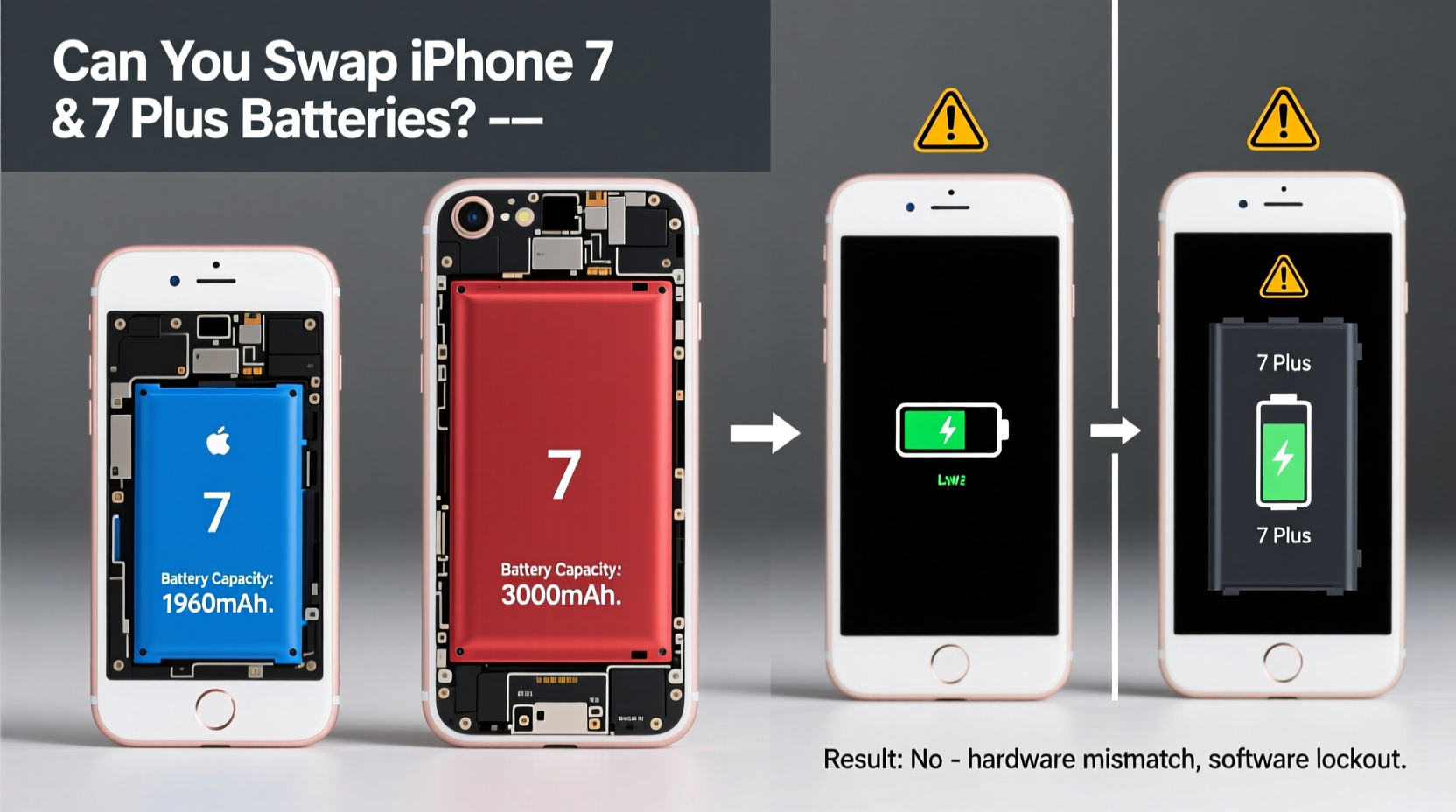 iphone 7 vs 7 plus battery can i actually swap them what happens if i do
