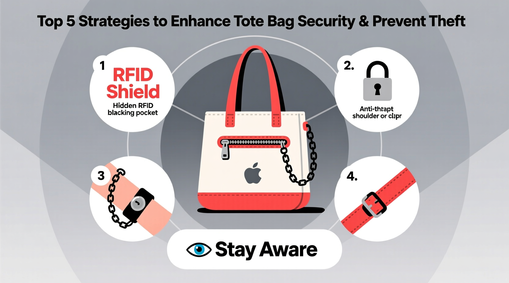 top strategies to enhance the security of your tote bag and prevent theft